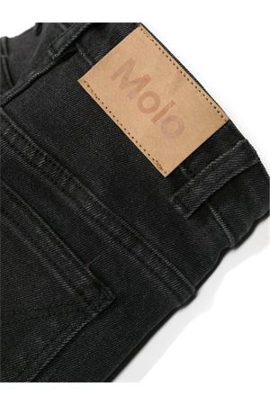 Black cotton blend stretch-design trousers MOLO KIDS | 2W23I1138073